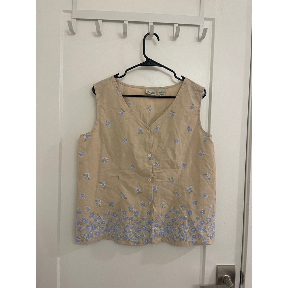 Vintage Cottagecore GrandmaCore 90s Chic Cotton Vest‎ Fairycore Boho
